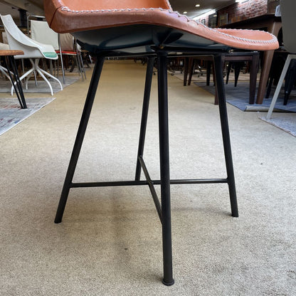 Saddle Style Orange Dining Chairs SET of 4 C DINING CHAIRS
