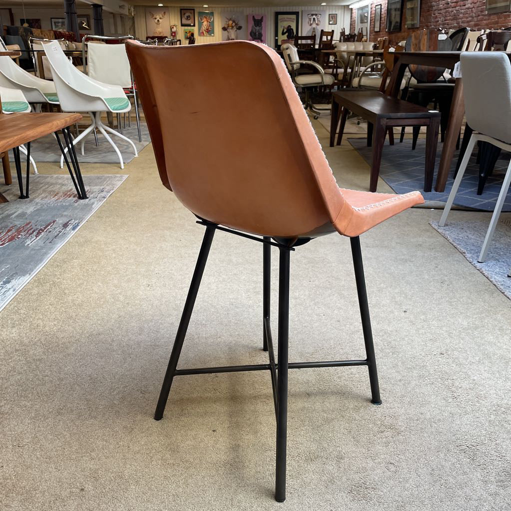 Saddle Style Orange Dining Chairs SET of 4 C DINING CHAIRS