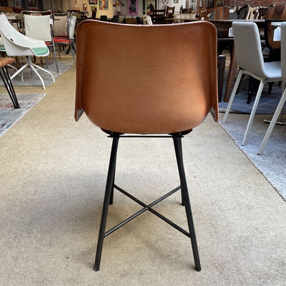 Saddle Style Orange Dining Chairs SET of 4 C DINING CHAIRS
