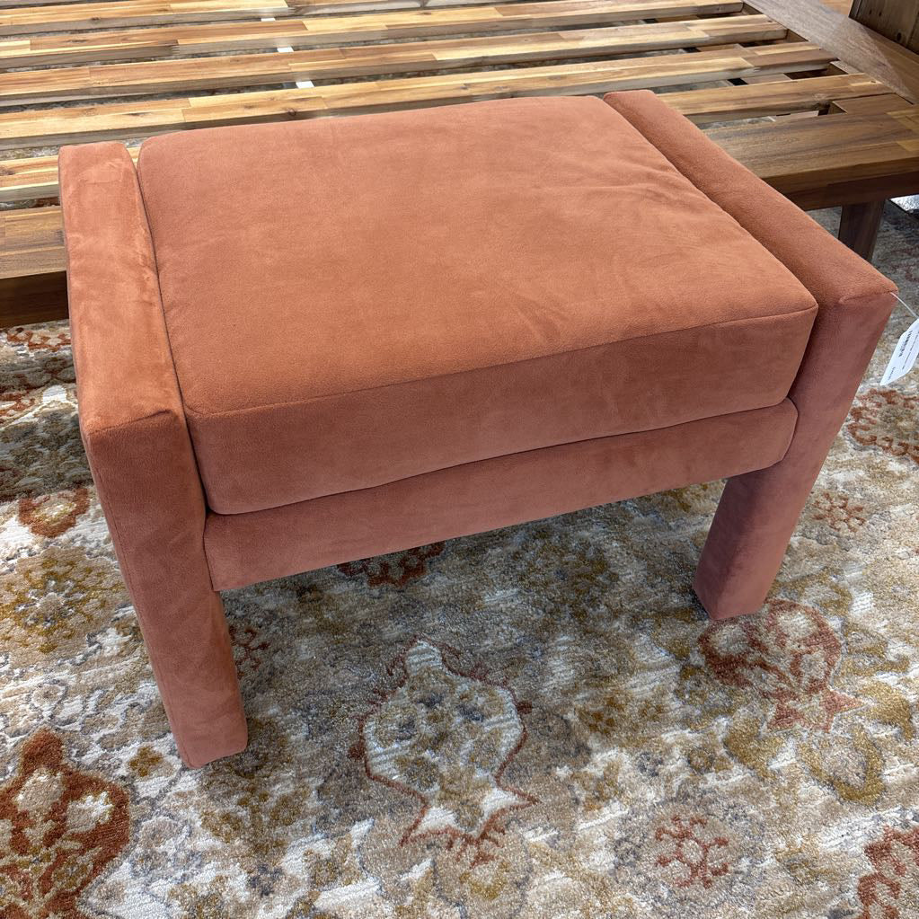 West Elm Orange Ottoman U OTTOMANS