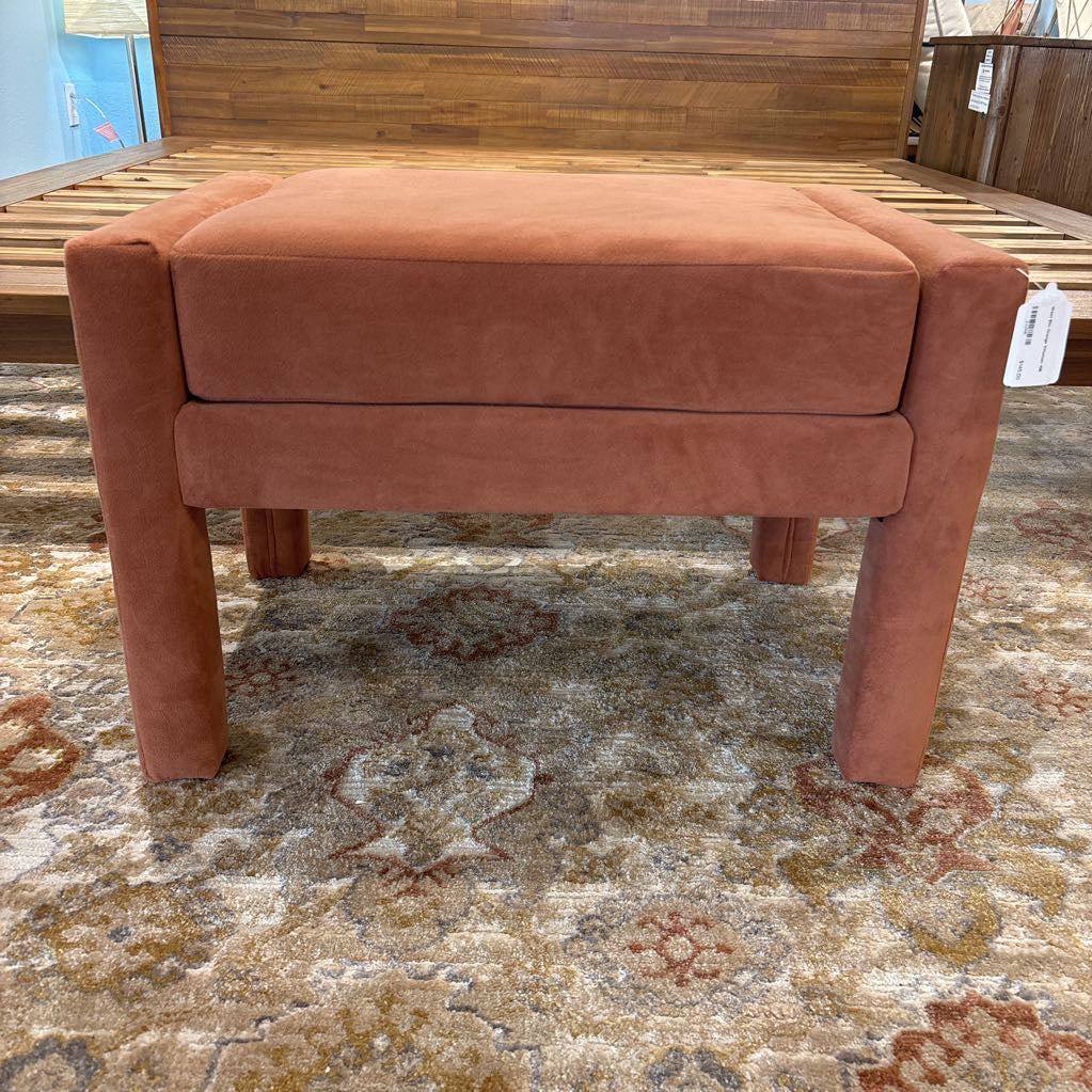 West Elm Orange Ottoman U OTTOMANS
