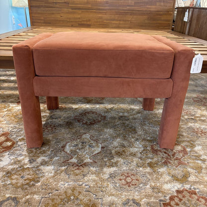 West Elm Orange Ottoman U OTTOMANS