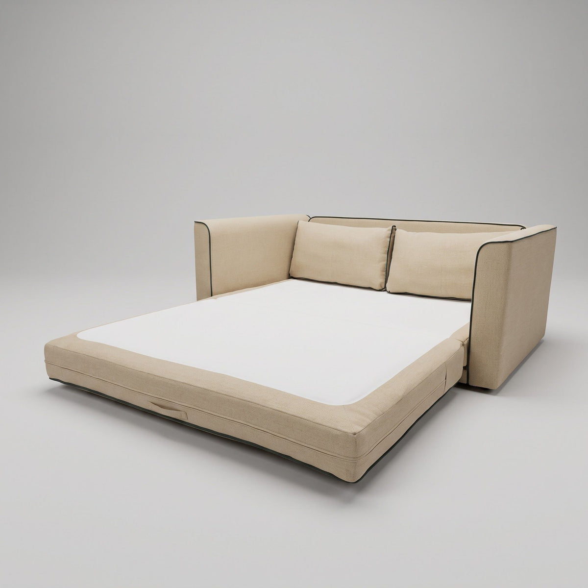 The Eclipse Sleeper Sofa - Sand/Moss Hemp Blend Fabric