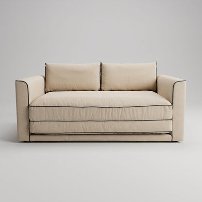 The Eclipse Sleeper Sofa - Sand/Moss Hemp Blend Fabric