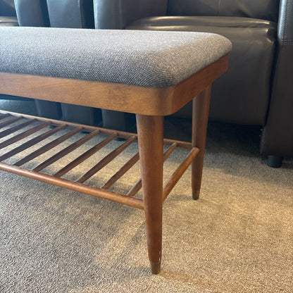 Contemporary Grey Accent Bench