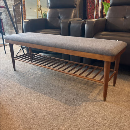 Contemporary Grey Accent Bench