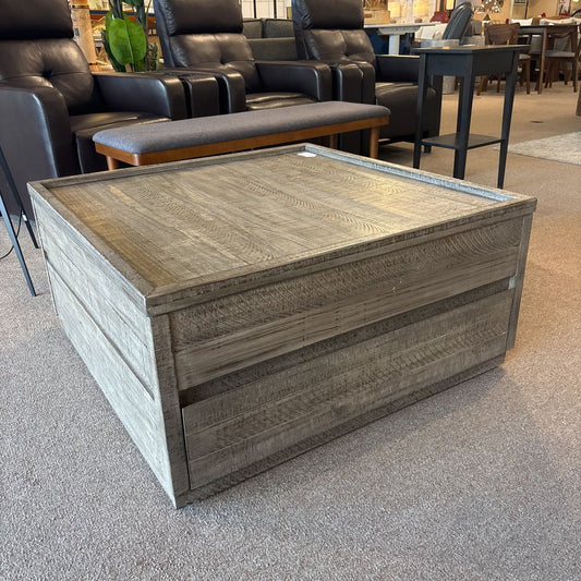 Rustic Lift Top Square Coffee Table