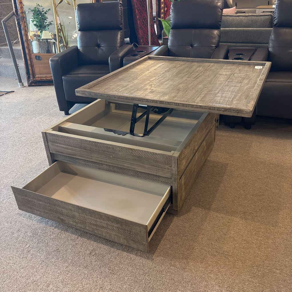 Rustic Lift Top Square Coffee Table C COFFEE TABLES