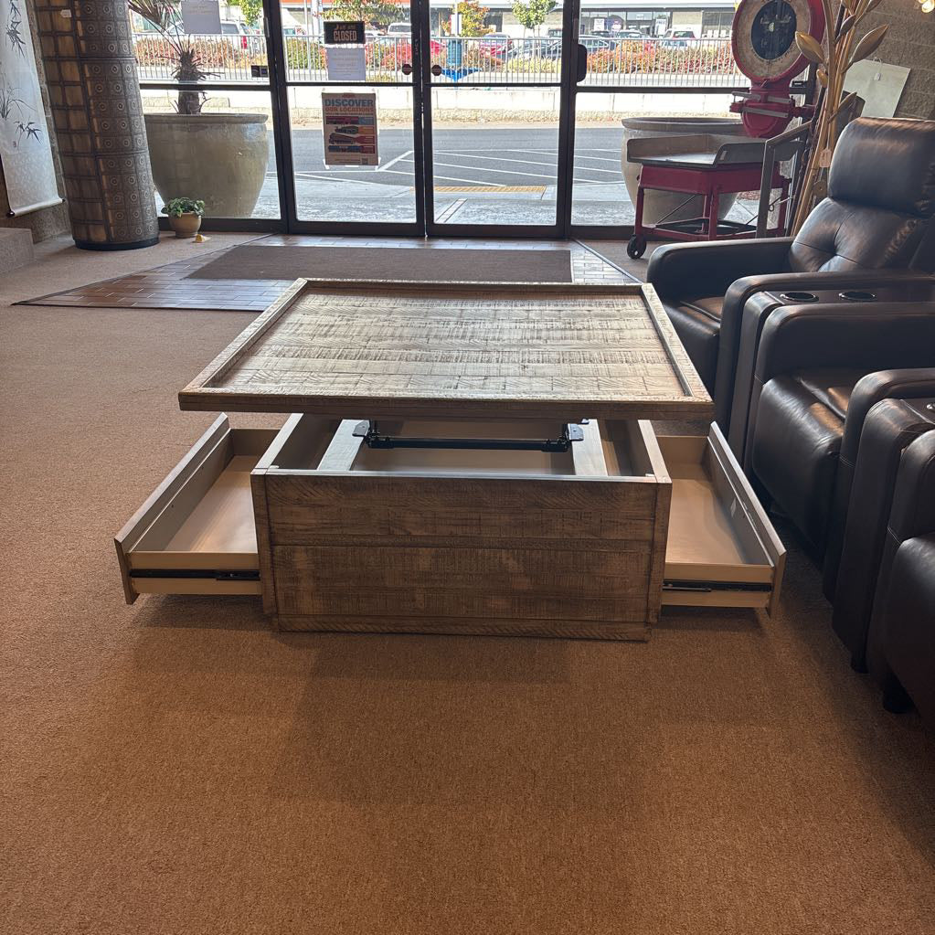 Rustic Lift Top Square Coffee Table C COFFEE TABLES