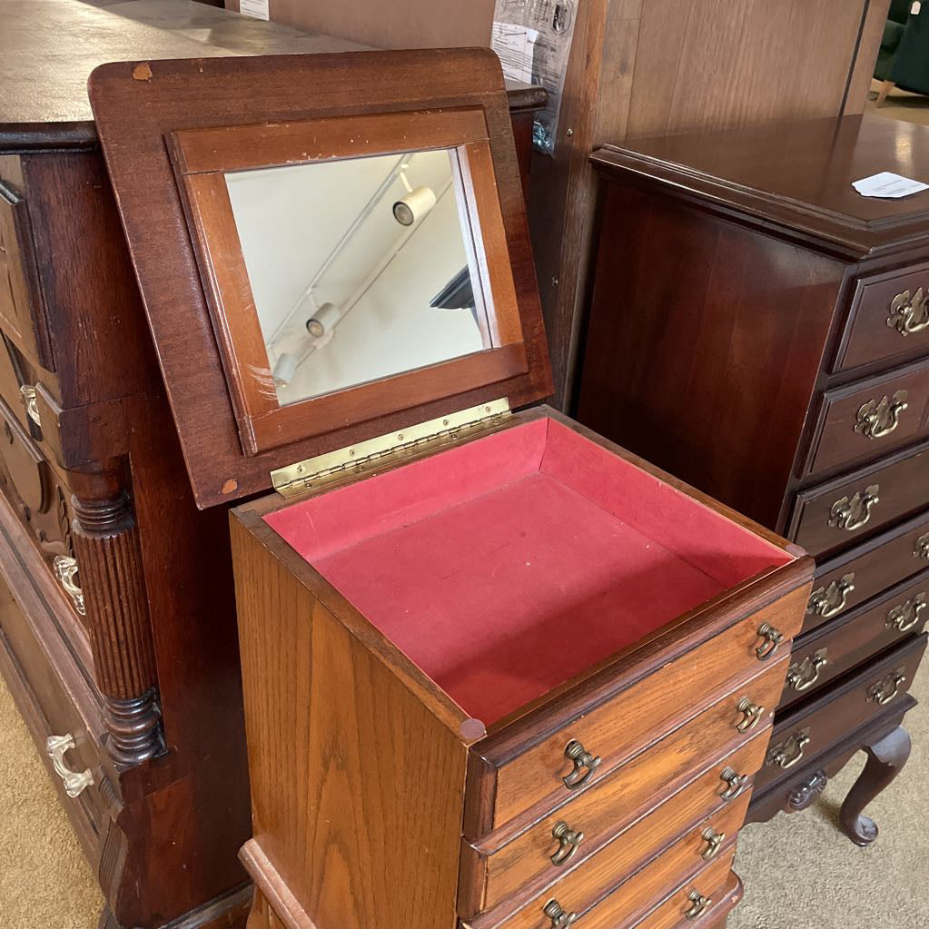 5 Drawer Cabriole Leg Jewelry Chest