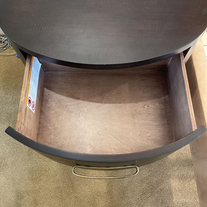 Crate & Barrel Oval Top 2 Drawer Nightstand C NIGHTSTANDS