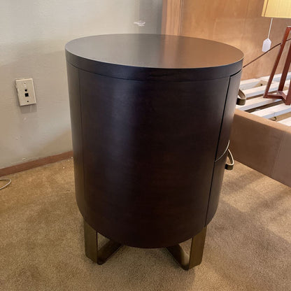 Crate & Barrel Oval Top 2 Drawer Nightstand C NIGHTSTANDS