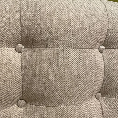 Cream Fabric Tufted Back Sectional