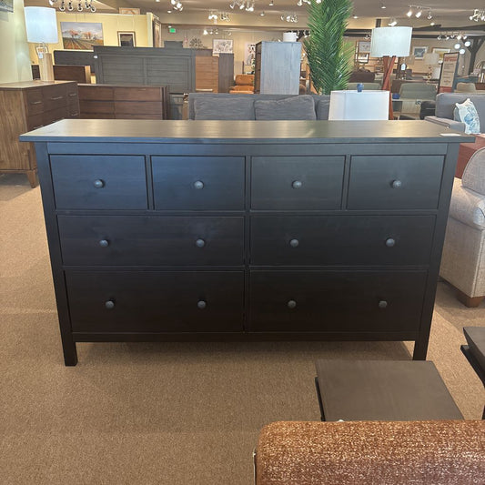 Contemporary Black 8 Drawer Lowboy Dresser C LOWBOYS