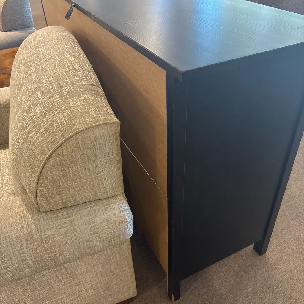 Contemporary Black 8 Drawer Lowboy Dresser C LOWBOYS