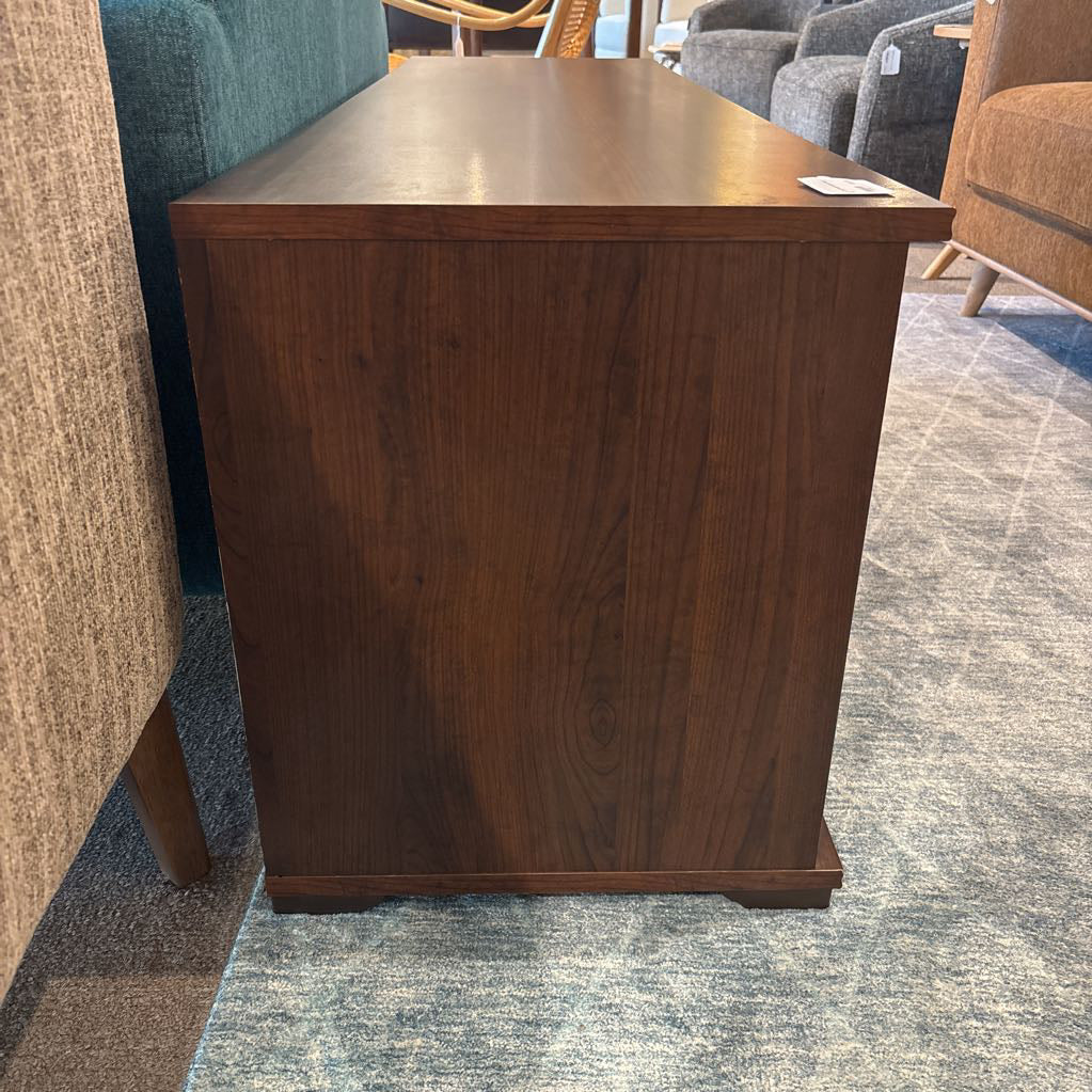 Low Dark Wood Console Shelf