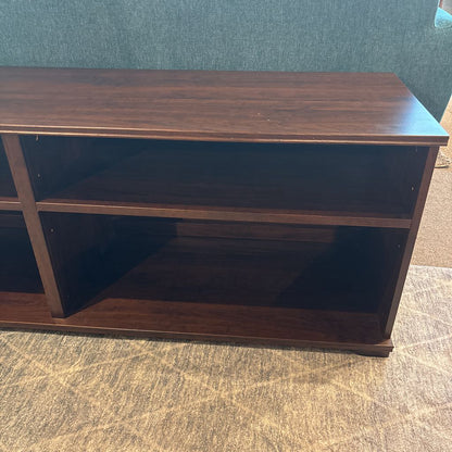 Low Dark Wood Console Shelf