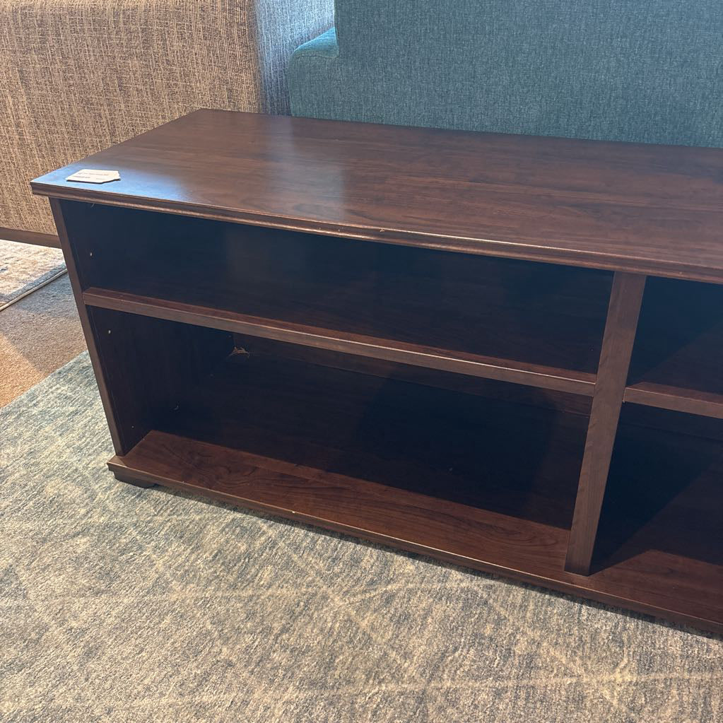 Low Dark Wood Console Shelf