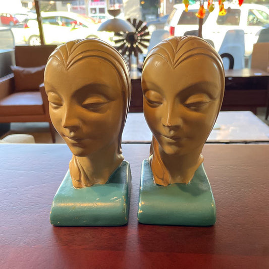 Vintage Chalkware Deco Bookend (PAIR) SMALLS