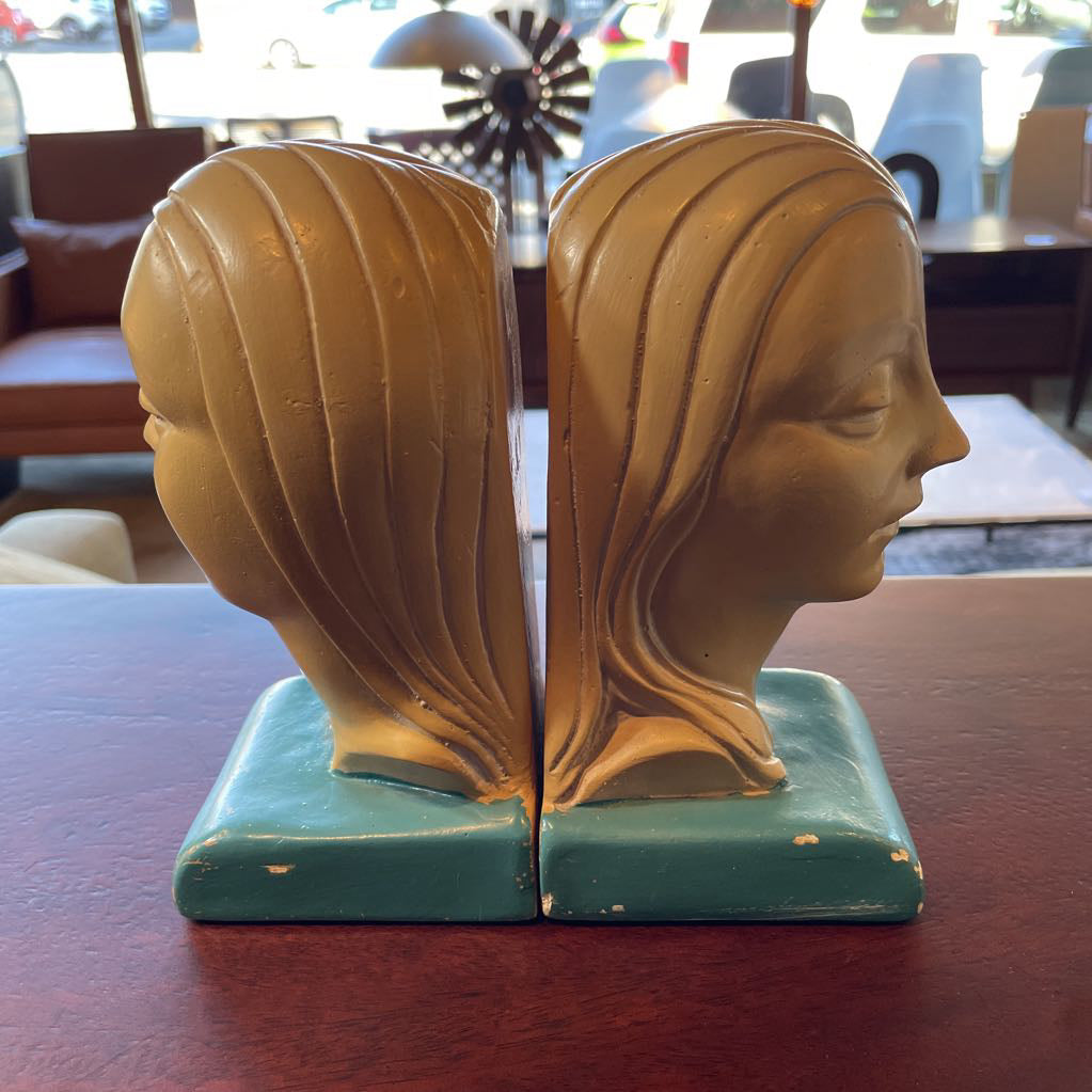 Vintage Chalkware Deco Bookend (PAIR) SMALLS