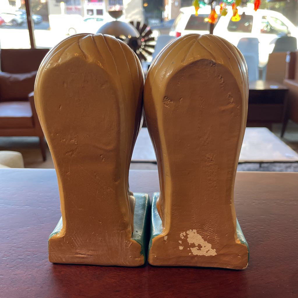 Vintage Chalkware Deco Bookend (PAIR) SMALLS