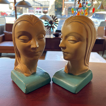 Vintage Chalkware Deco Bookend (PAIR) SMALLS