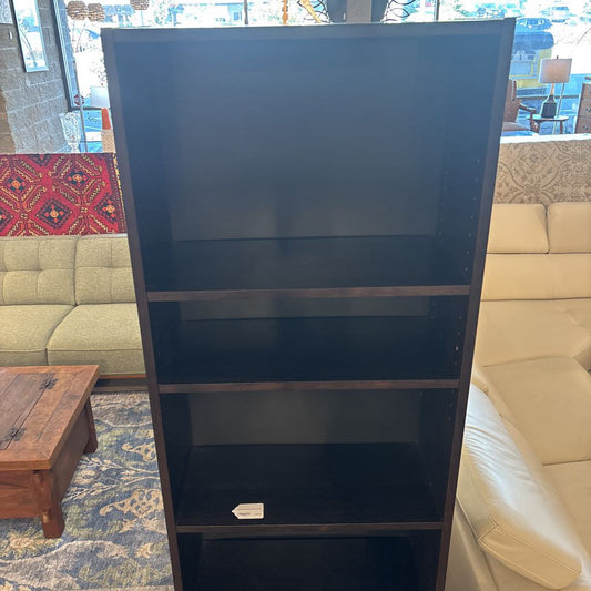 Dark Wood Narrow Bookcase