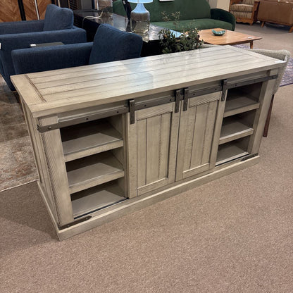 Rustic Sliding Door Media Cabinet