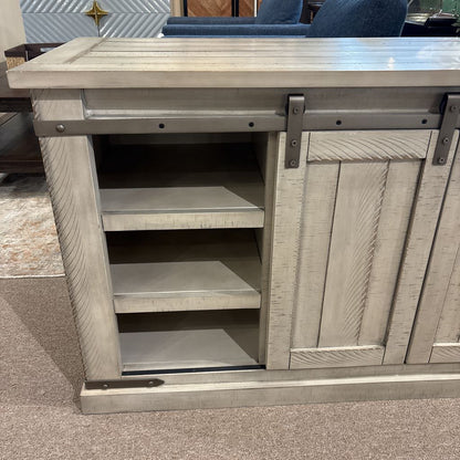 Rustic Sliding Door Media Cabinet