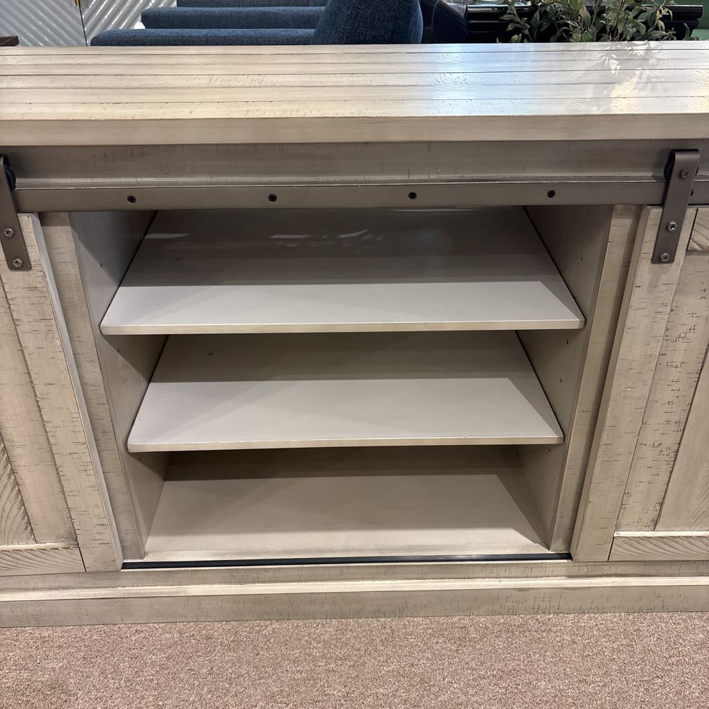 Rustic Sliding Door Media Cabinet