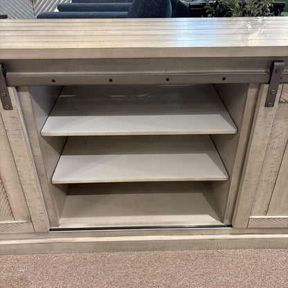Rustic Sliding Door Media Cabinet
