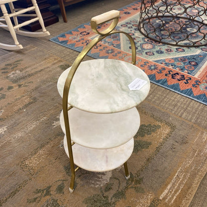 Brass & Stone Three Tier Dessert Tower