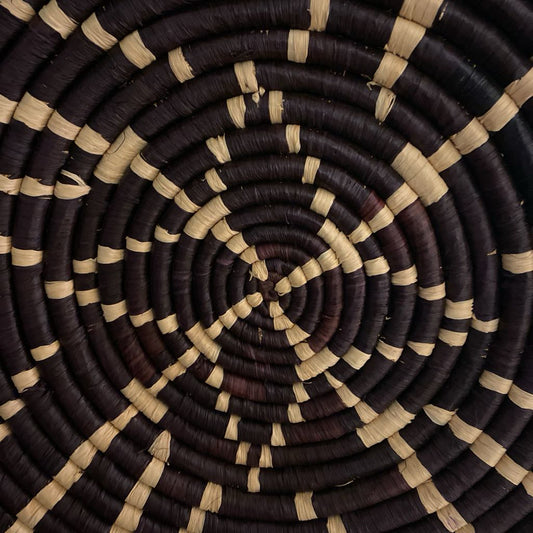 Tribal Woven Dark & Light Coil Medallion ONE ART