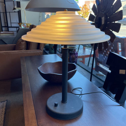 It's The 80's! Frosted Conical Shade Lamp (w/ low wattage LED bulb)