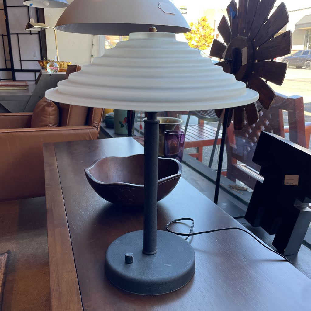 It's The 80's! Frosted Conical Shade Lamp (w/ low wattage LED bulb)