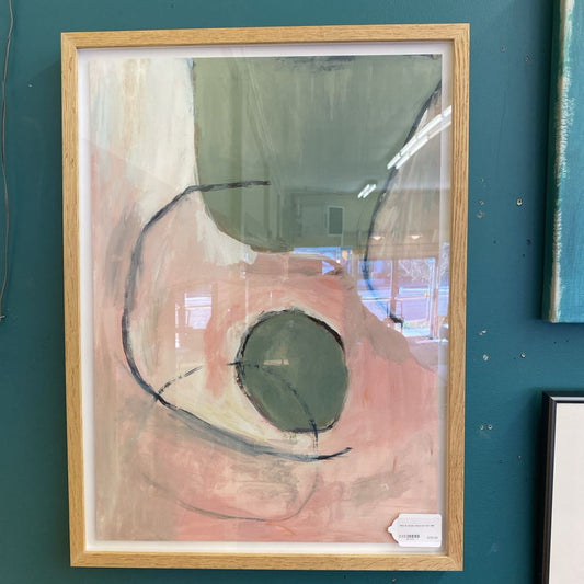 Pink & Green Abstract Art ART