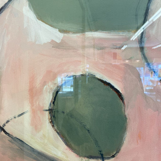 Pink & Green Abstract Art ART