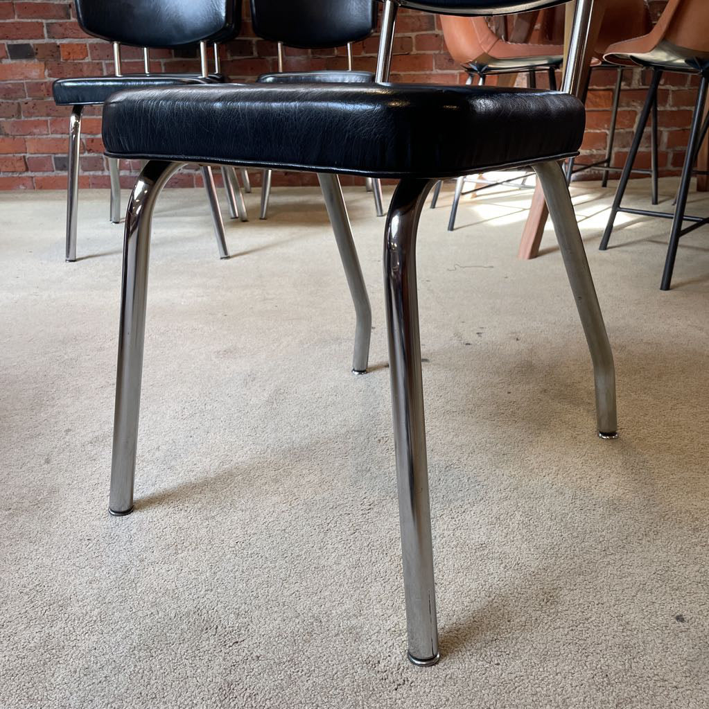 Black Dinette Chairs SET of 4 C DINING CHAIRS