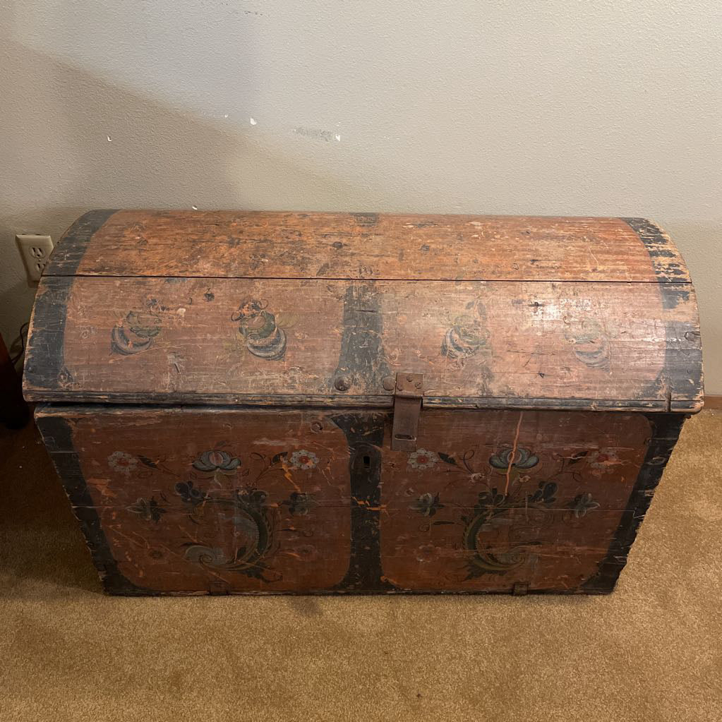 Antique Norwegian 1831 Trunk "Immigrant Chest"