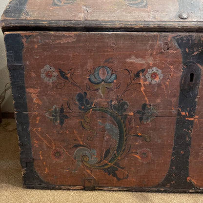 Antique Norwegian 1831 Trunk "Immigrant Chest"
