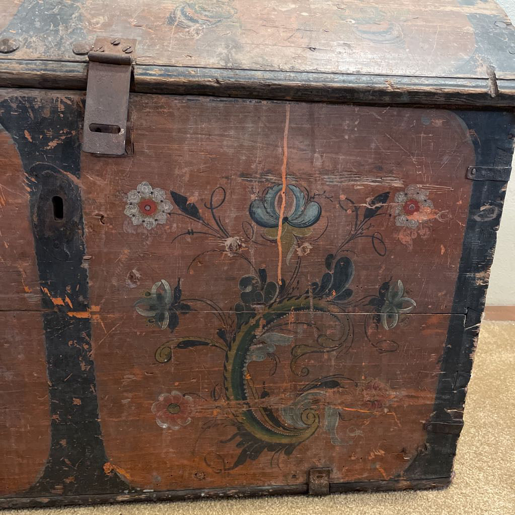 Antique Norwegian 1831 Trunk "Immigrant Chest"