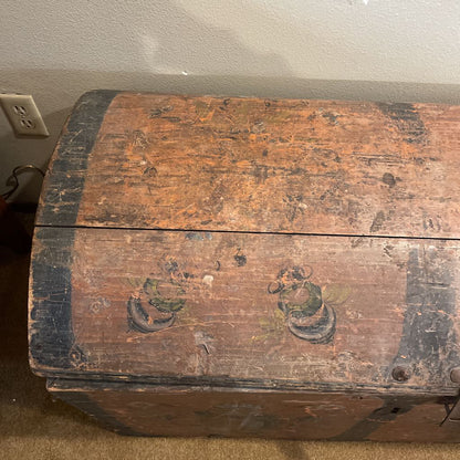 Antique Norwegian 1831 Trunk "Immigrant Chest"