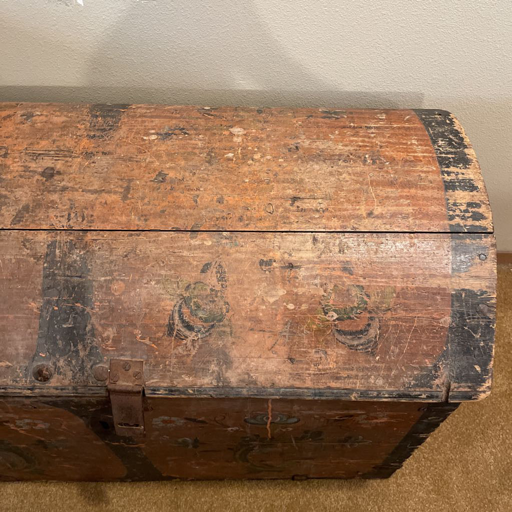 Antique Norwegian 1831 Trunk "Immigrant Chest"