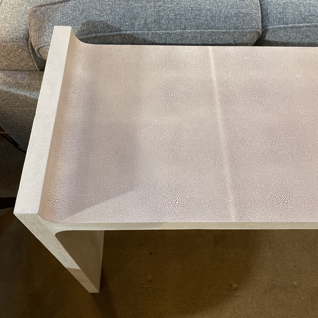 Faux Shagreen Console Table C CONSOLE TABLES