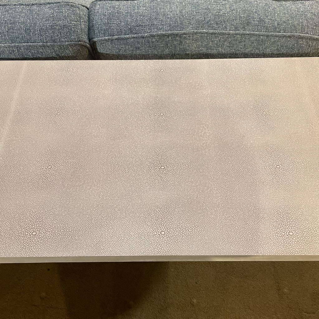 Faux Shagreen Console Table C CONSOLE TABLES