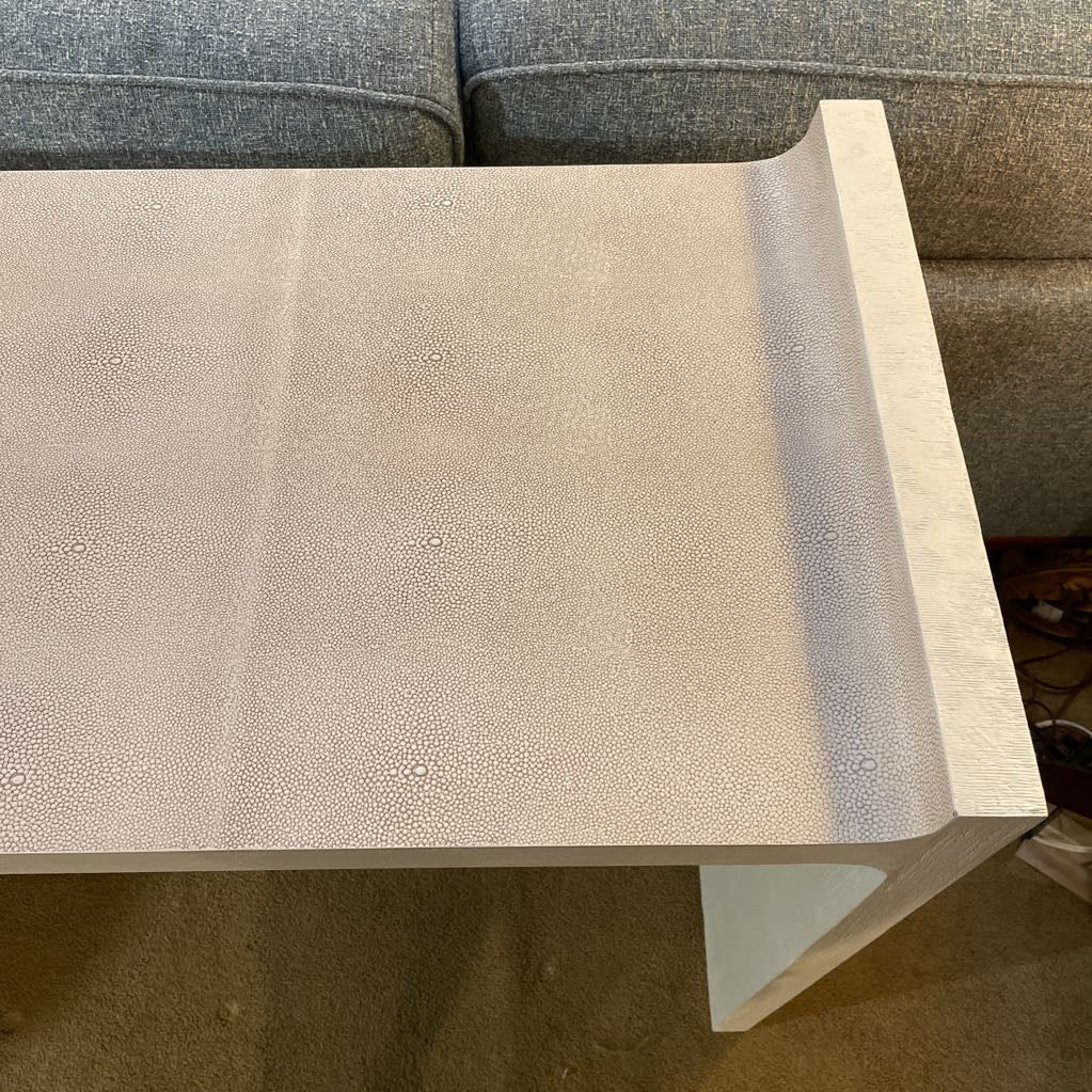 Faux Shagreen Console Table C CONSOLE TABLES