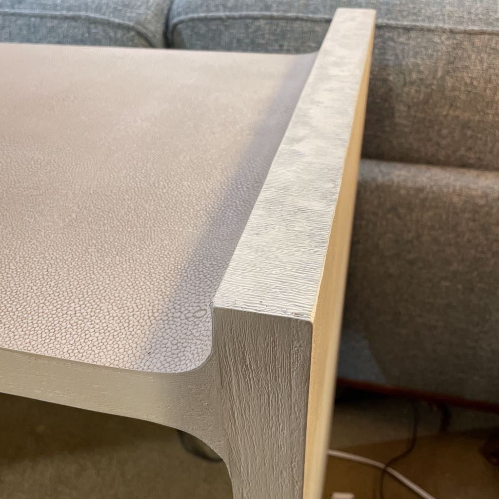 Faux Shagreen Console Table C CONSOLE TABLES