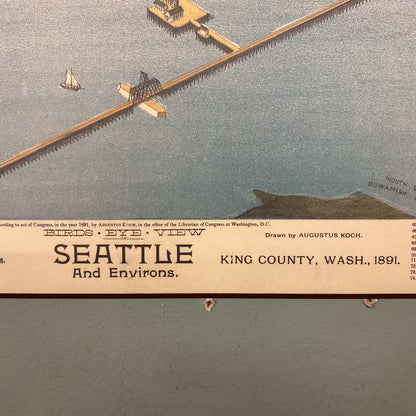 SEATTLE1891 Birds Eye View Illustrated Map