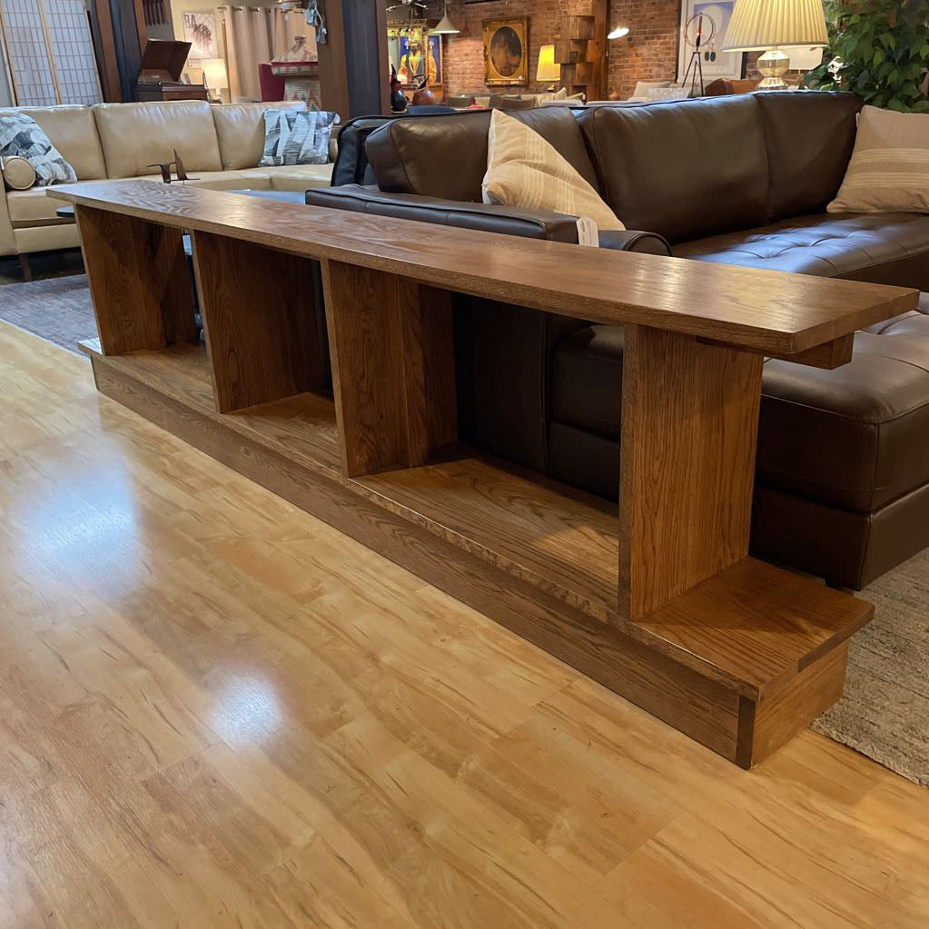 White Oak Handcrafted Long Low Shelf C BOOKSHELVES