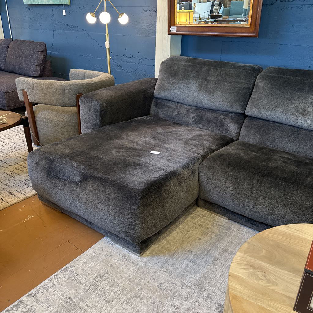 Grey Chenille LAF Sectional